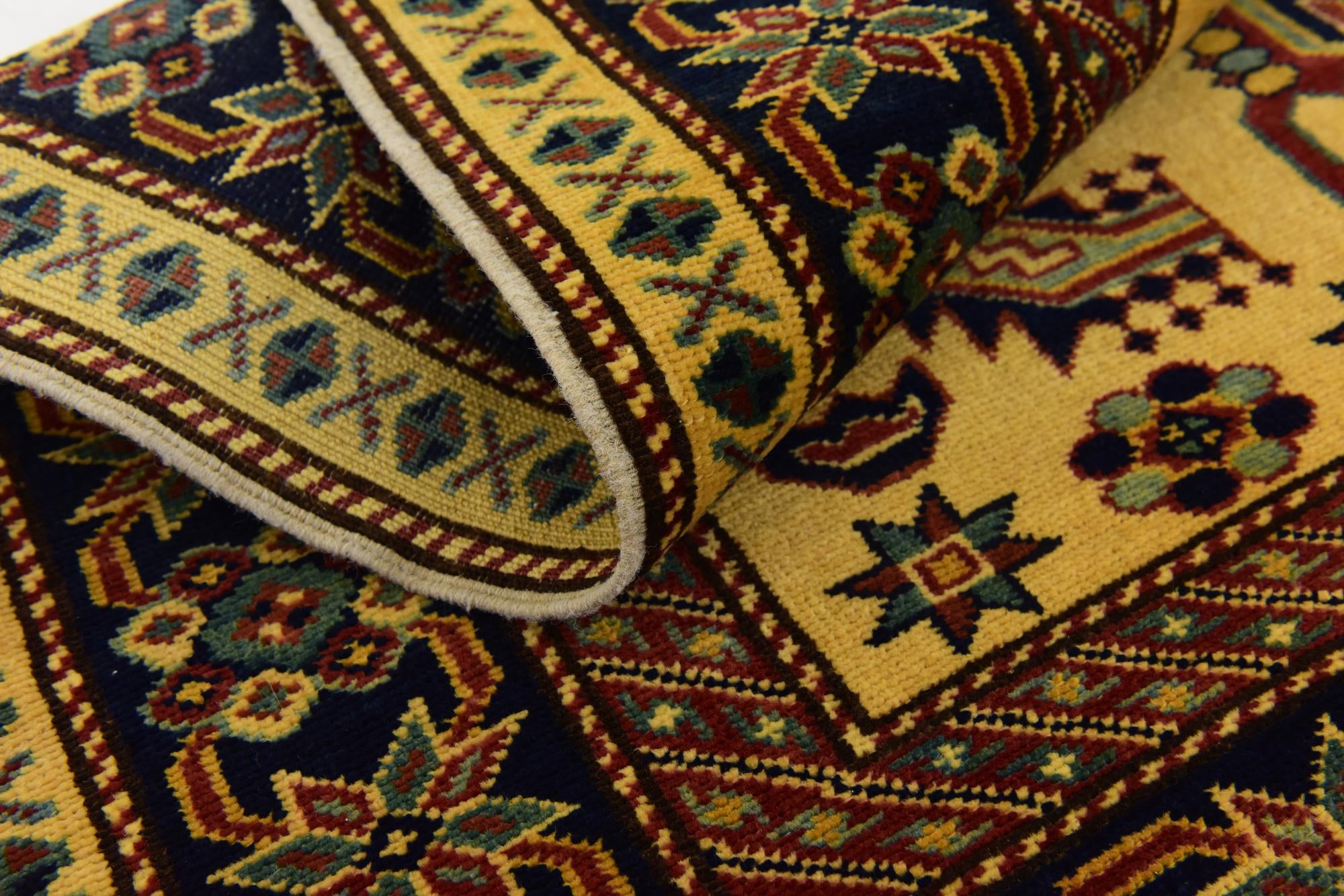3' 2 x 4' 5 Hand Knotted Kazak Rug