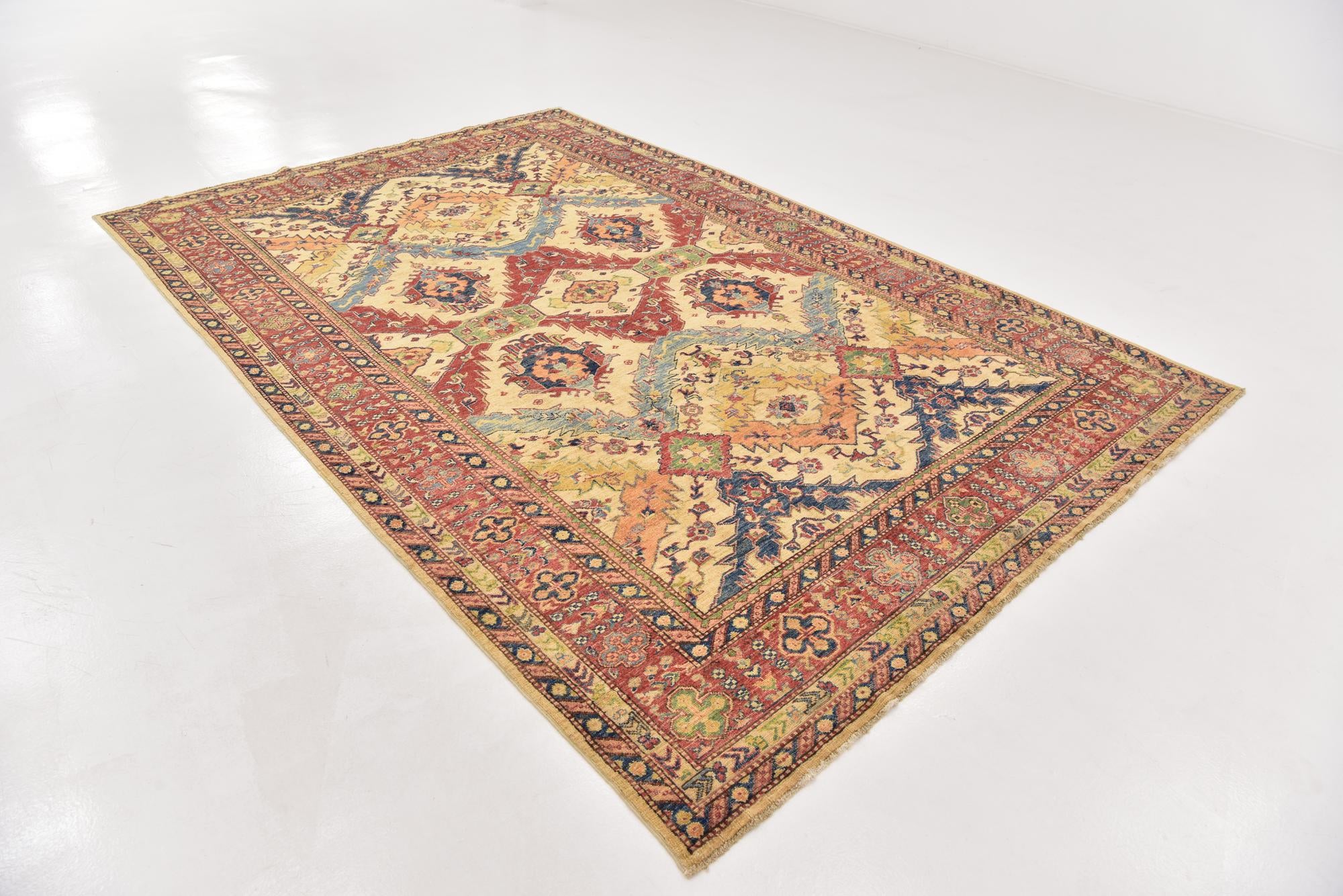 6' 8 x 10' 4 Hand Knotted Kazak Oriental Rug