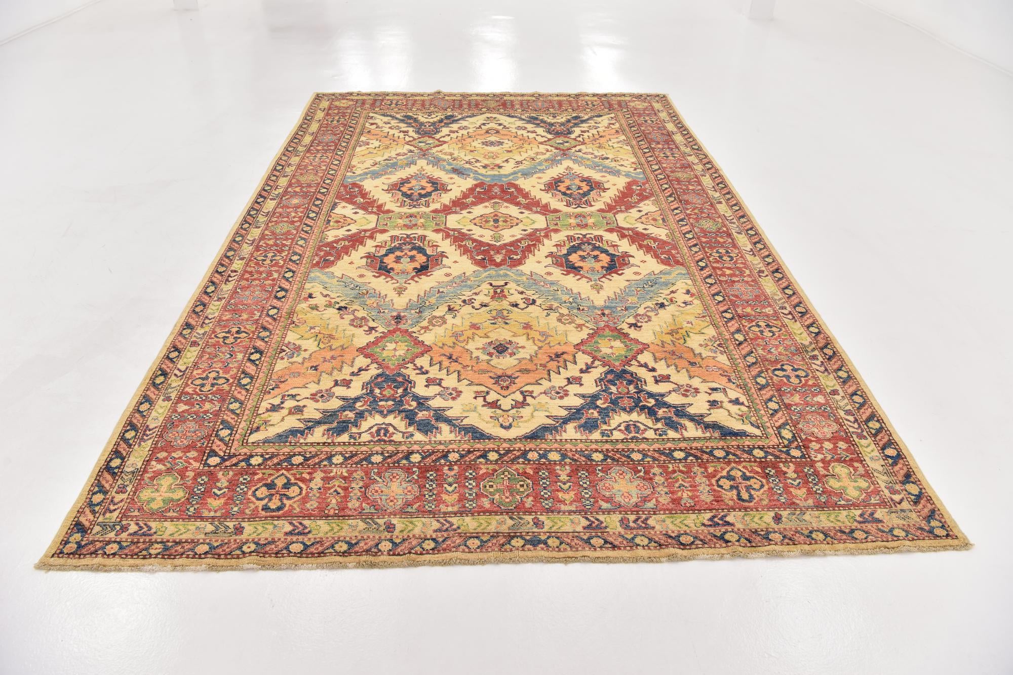 6' 8 x 10' 4 Hand Knotted Kazak Oriental Rug
