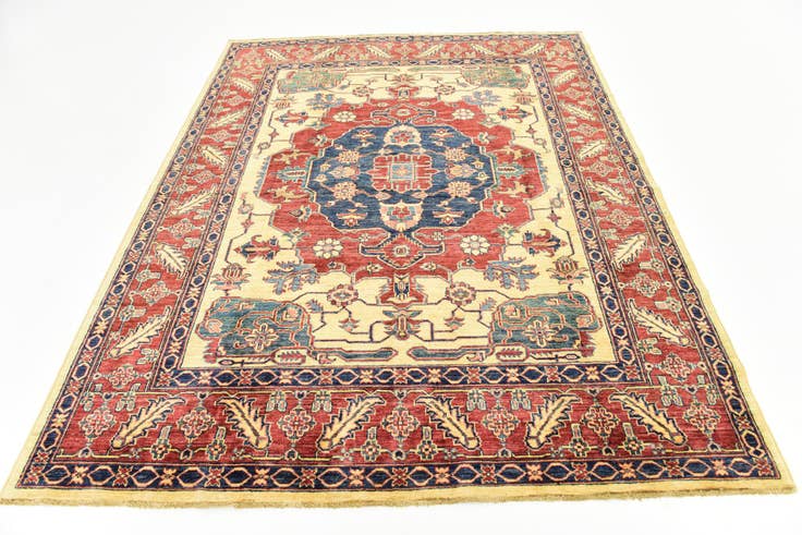 Detail image of 6' x 7' 8 Hand Knotted Kazak Rug