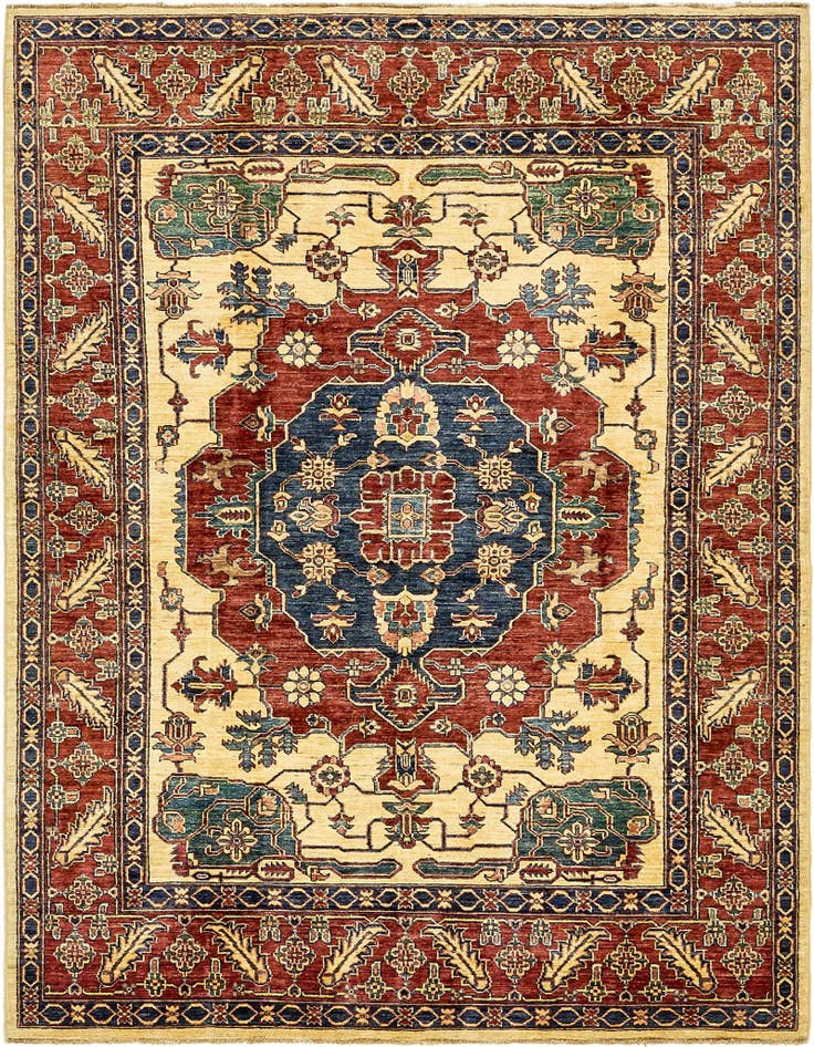 Detail image of 6' x 7' 8 Hand Knotted Kazak Rug