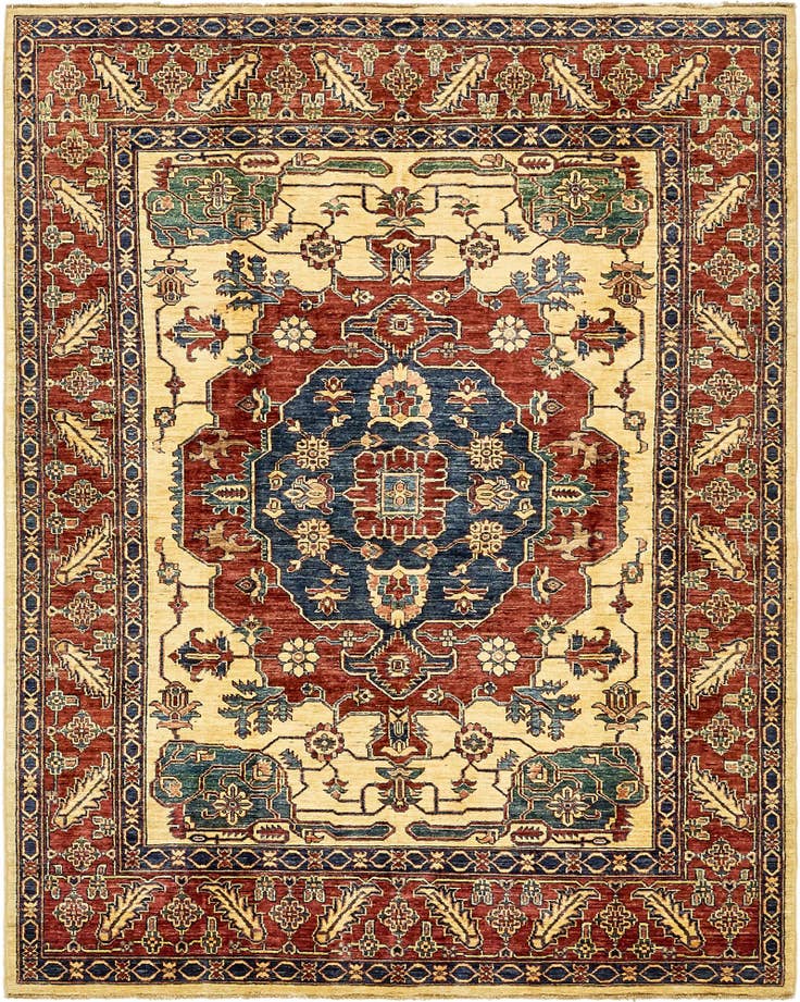 Detail image of 6' x 7' 8 Hand Knotted Kazak Rug