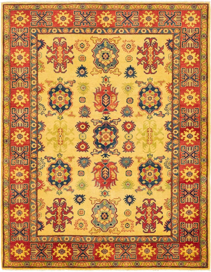 Detail image of 5' 2 x 7' Hand Knotted Kazak Rug