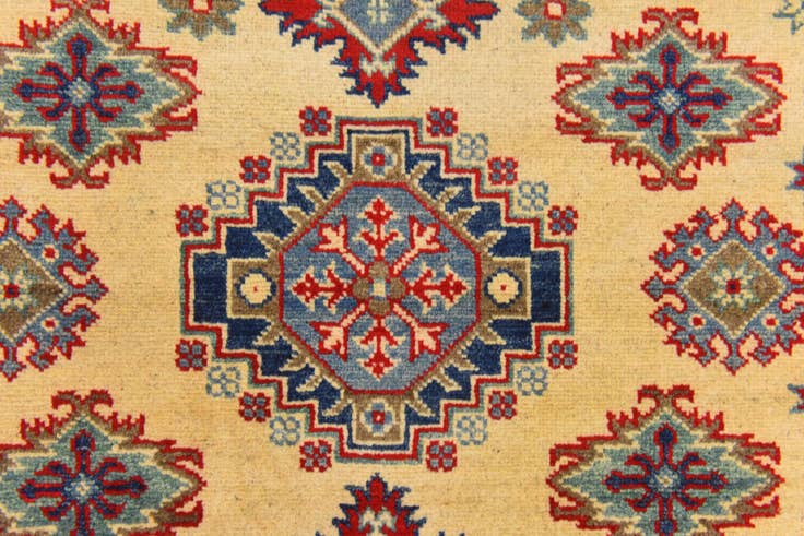 Detail image of 4' 2 x 6' Hand Knotted Kazak Rug