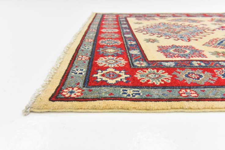 Detail image of 4' 2 x 6' Hand Knotted Kazak Rug