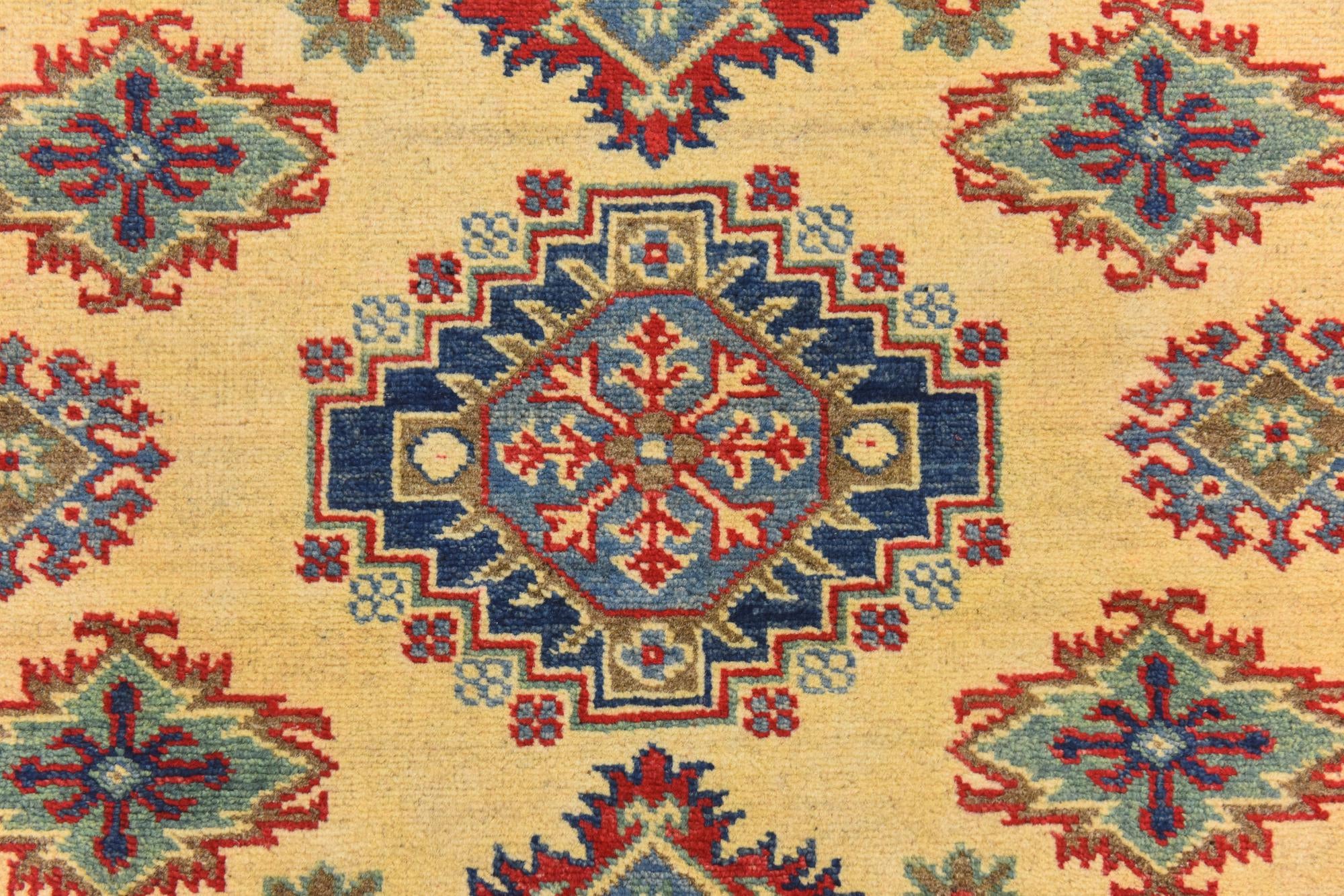 4' x 5' 7 Hand Knotted Kazak Rug