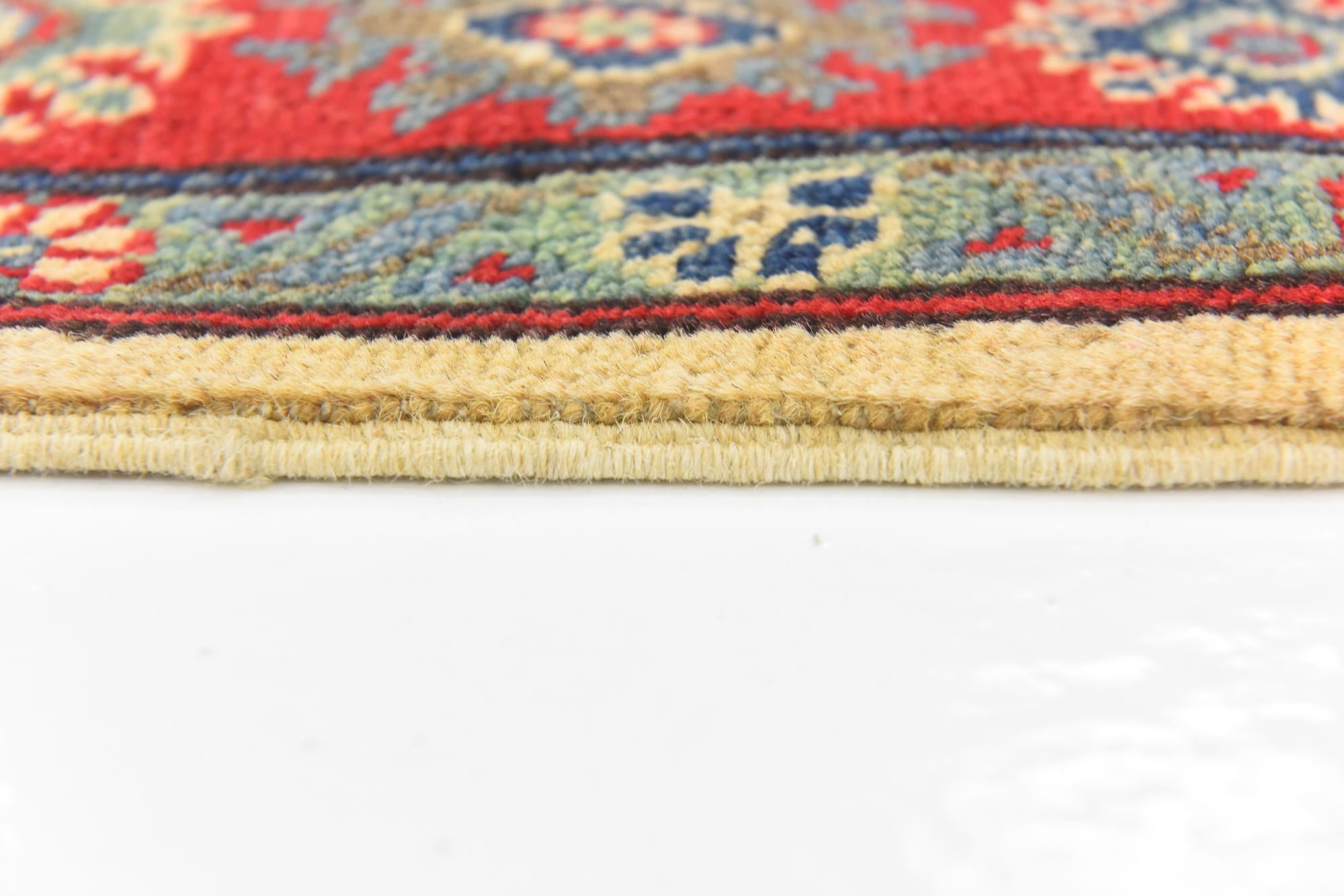 4' x 5' 7 Hand Knotted Kazak Rug