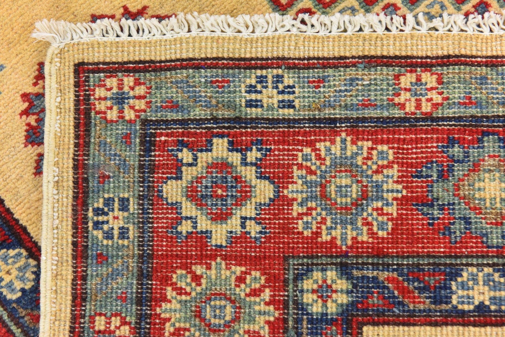 4' x 5' 7 Hand Knotted Kazak Rug