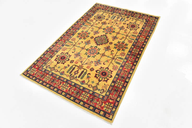 Detail image of 4' x 6' Hand Knotted Kazak Rug