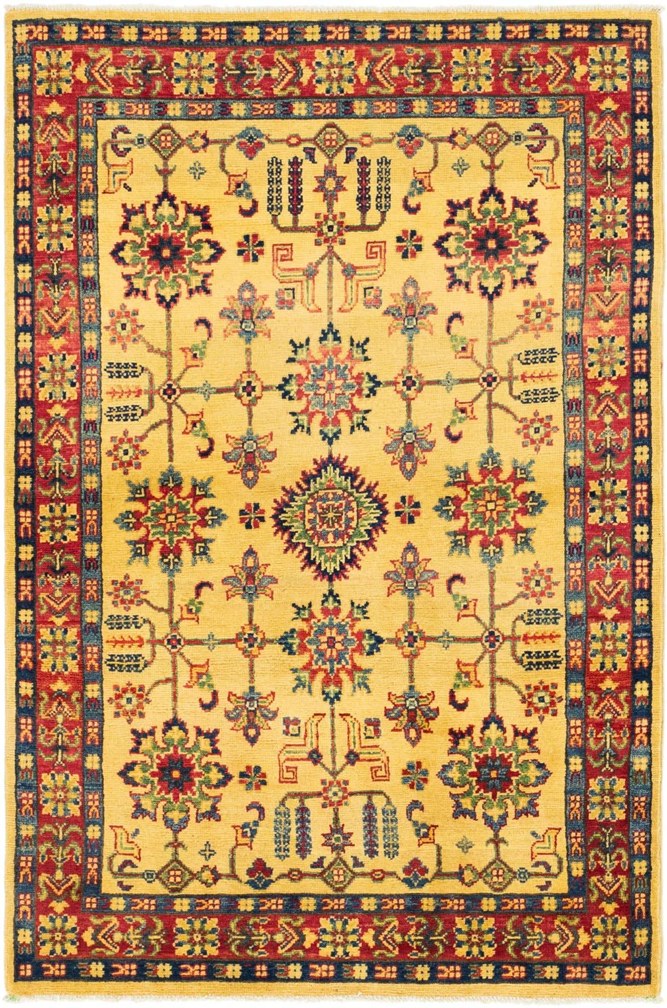 4' x 6' Hand Knotted Kazak Rug