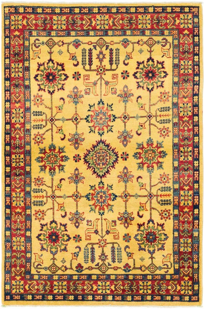 4' x 6' Hand Knotted Kazak Rug