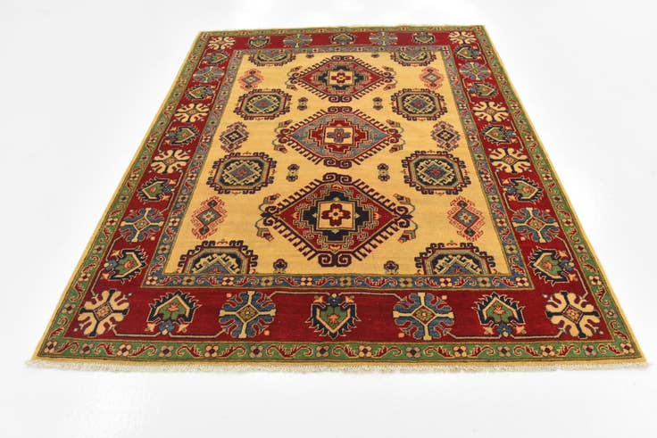 Detail image of 6' x 7' 9 Hand Knotted Kazak Rug