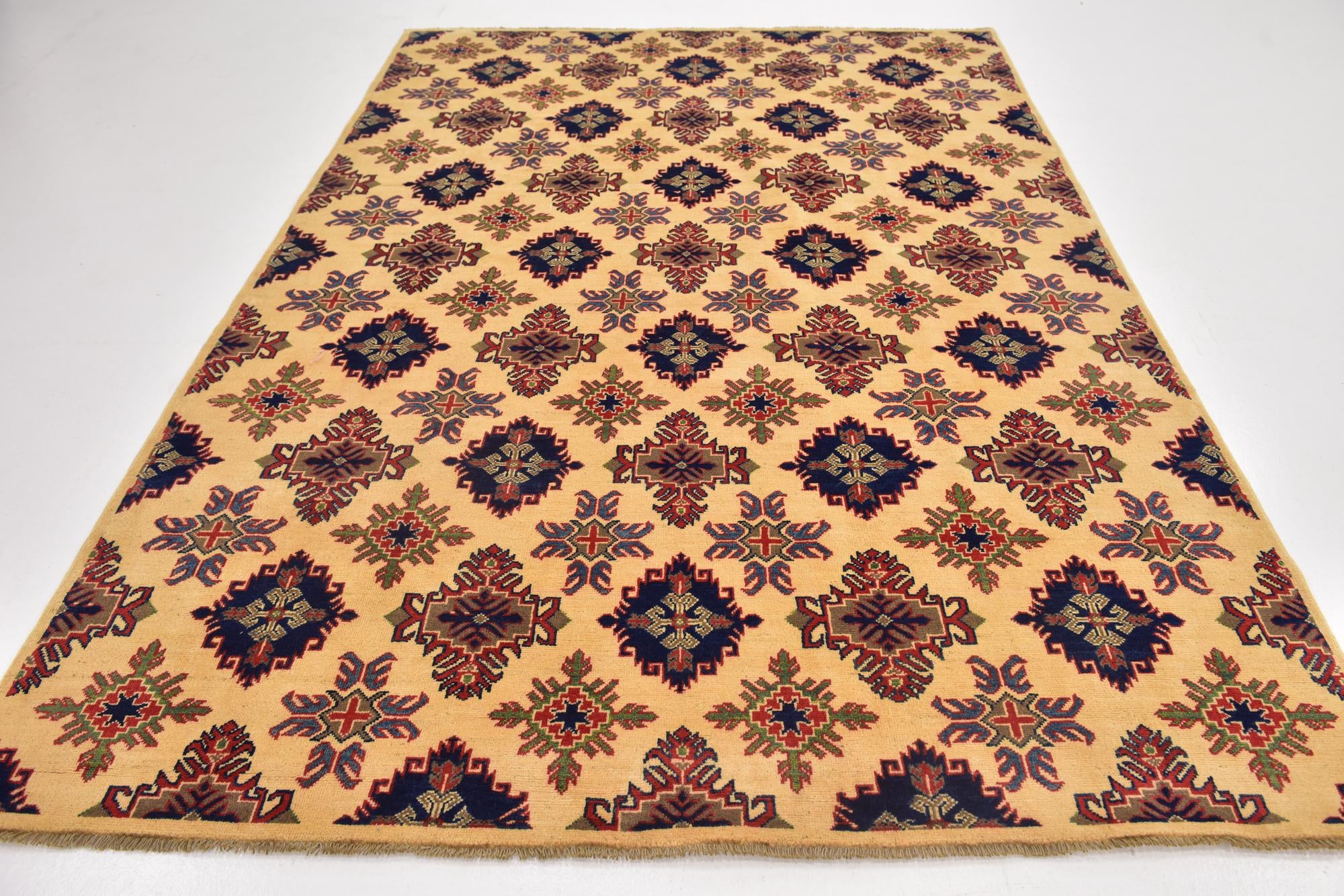 6' 5 x 9' 4 Hand Knotted Kazak Rug