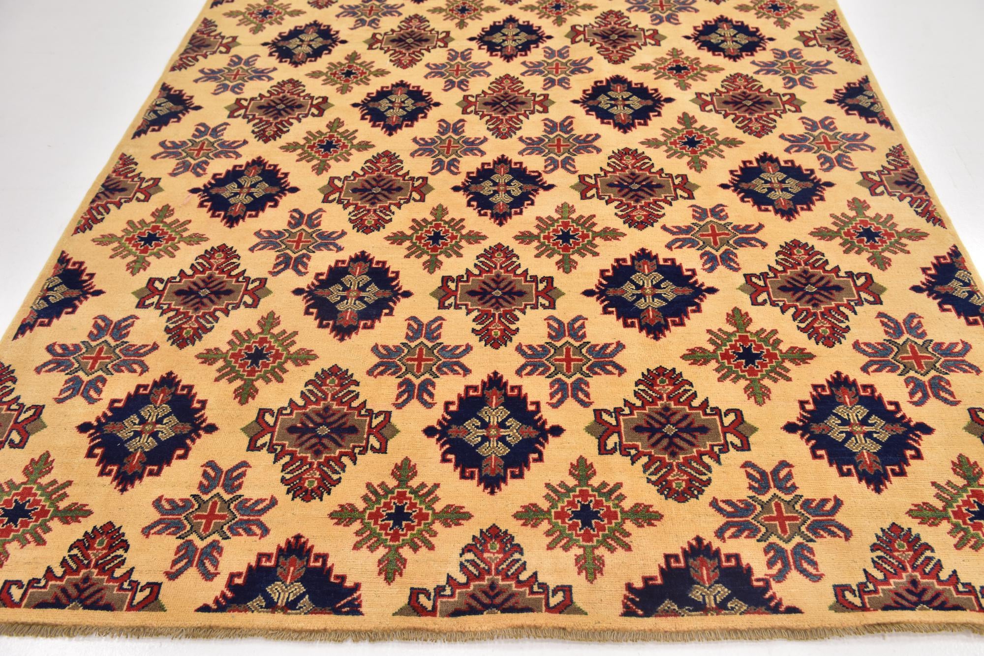 6' 5 x 9' 4 Hand Knotted Kazak Rug
