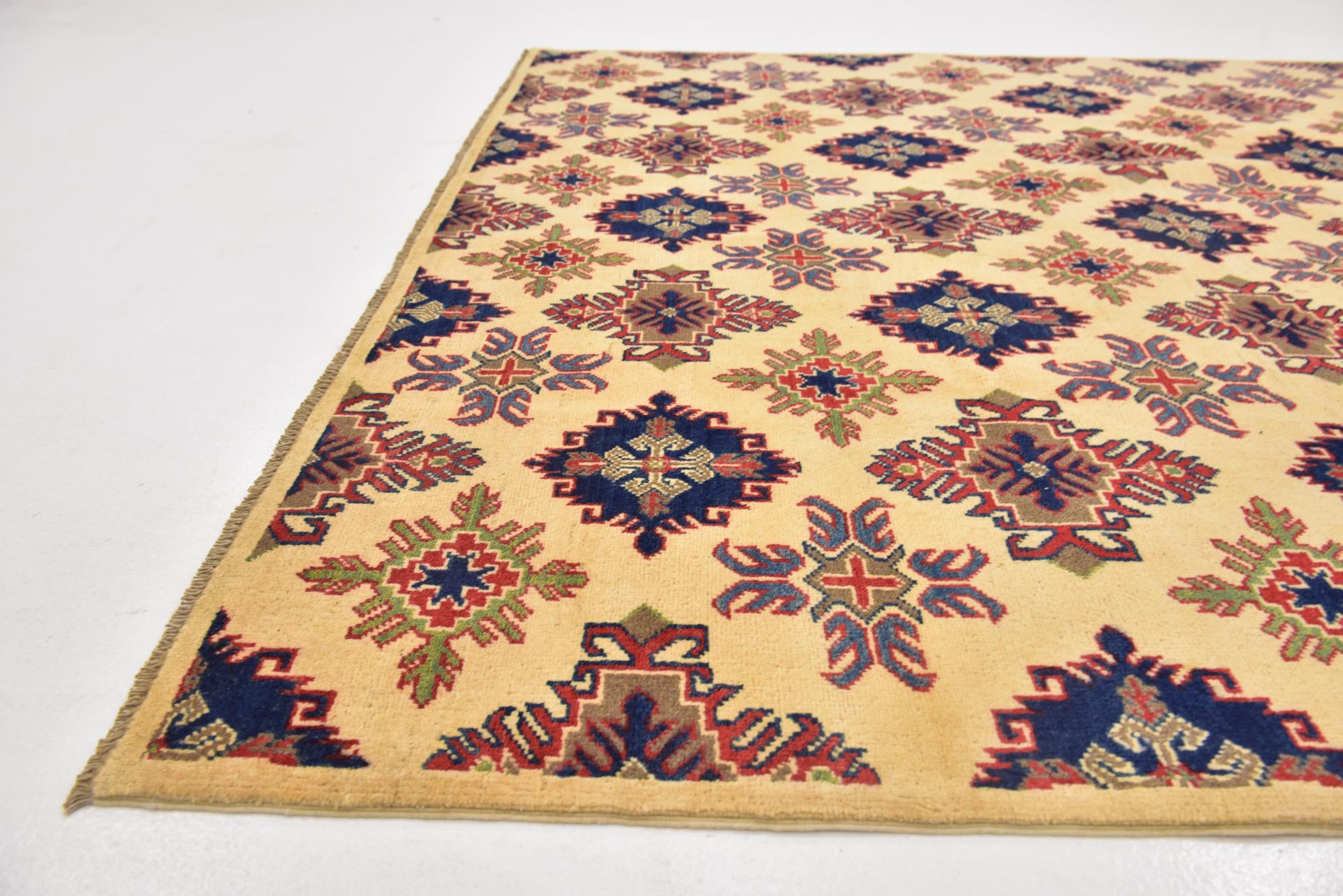 6' 5 x 9' 4 Hand Knotted Kazak Rug