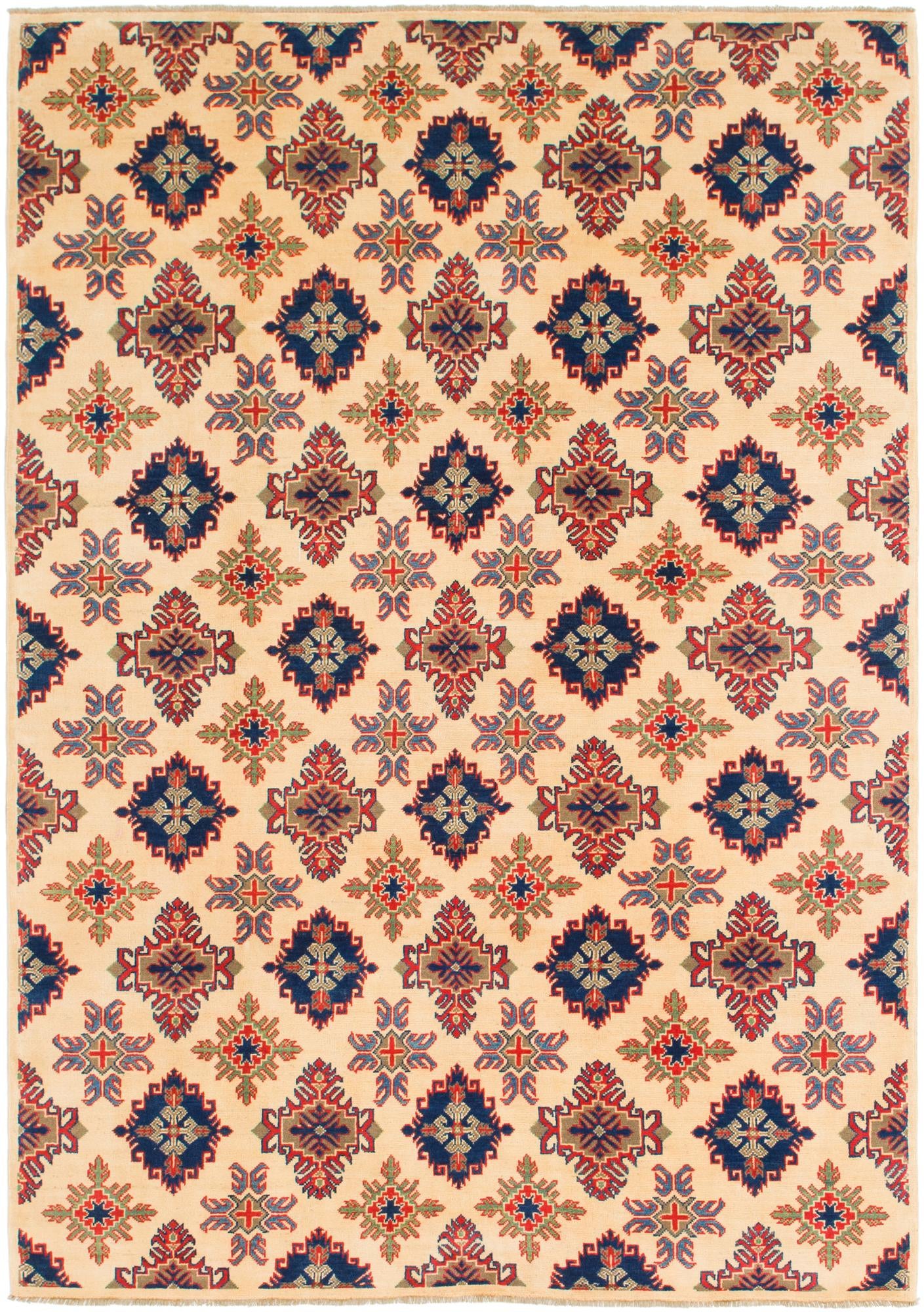 6' 5 x 9' 4 Hand Knotted Kazak Rug