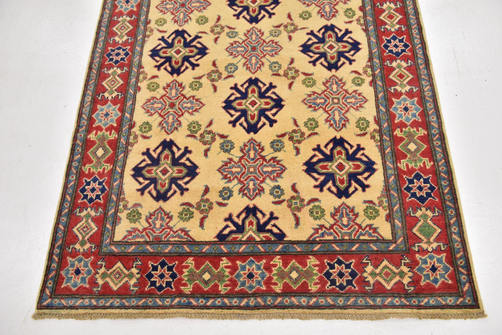 4' x 5' 10 Hand Knotted Kazak Rug