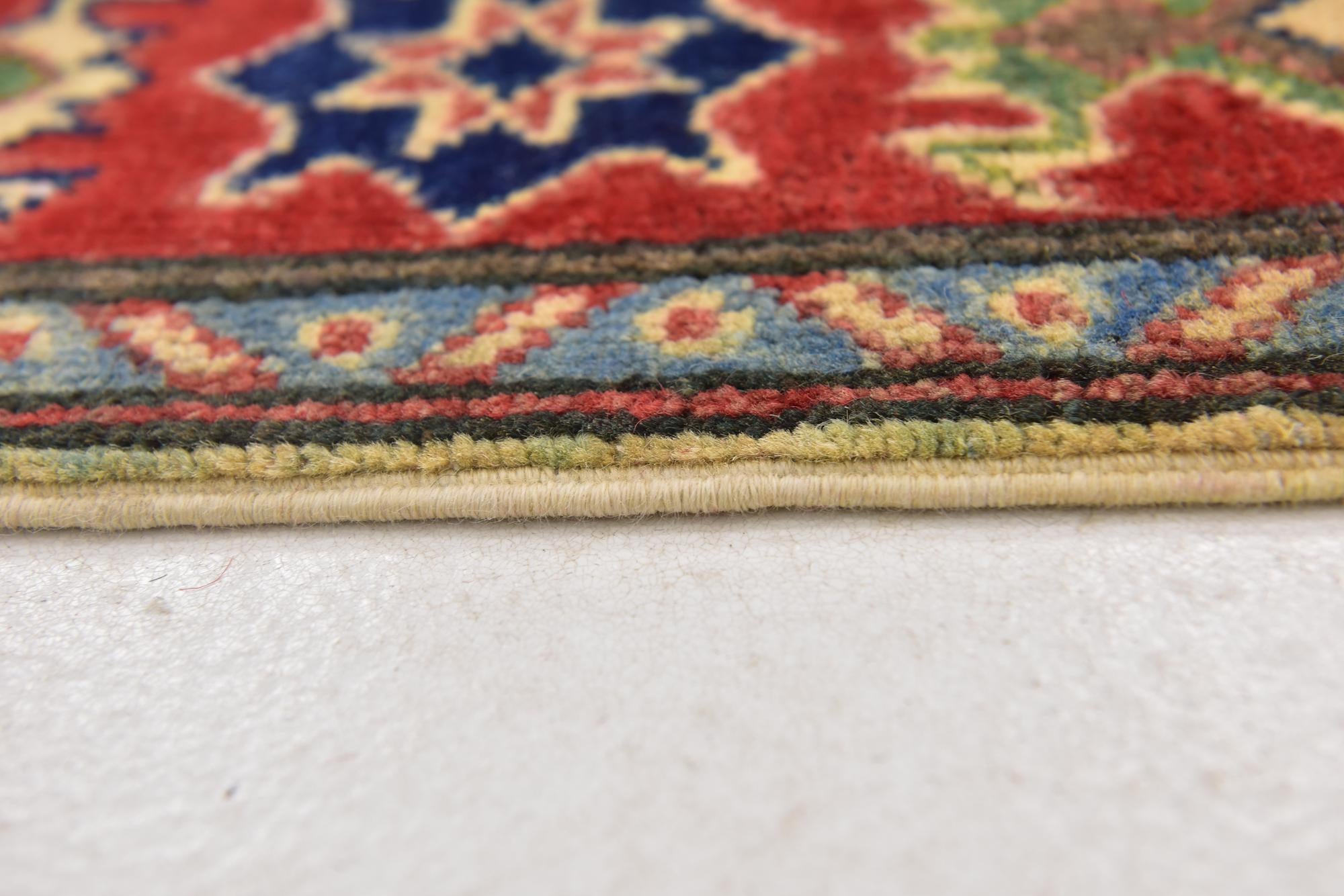 4' x 5' 10 Hand Knotted Kazak Rug