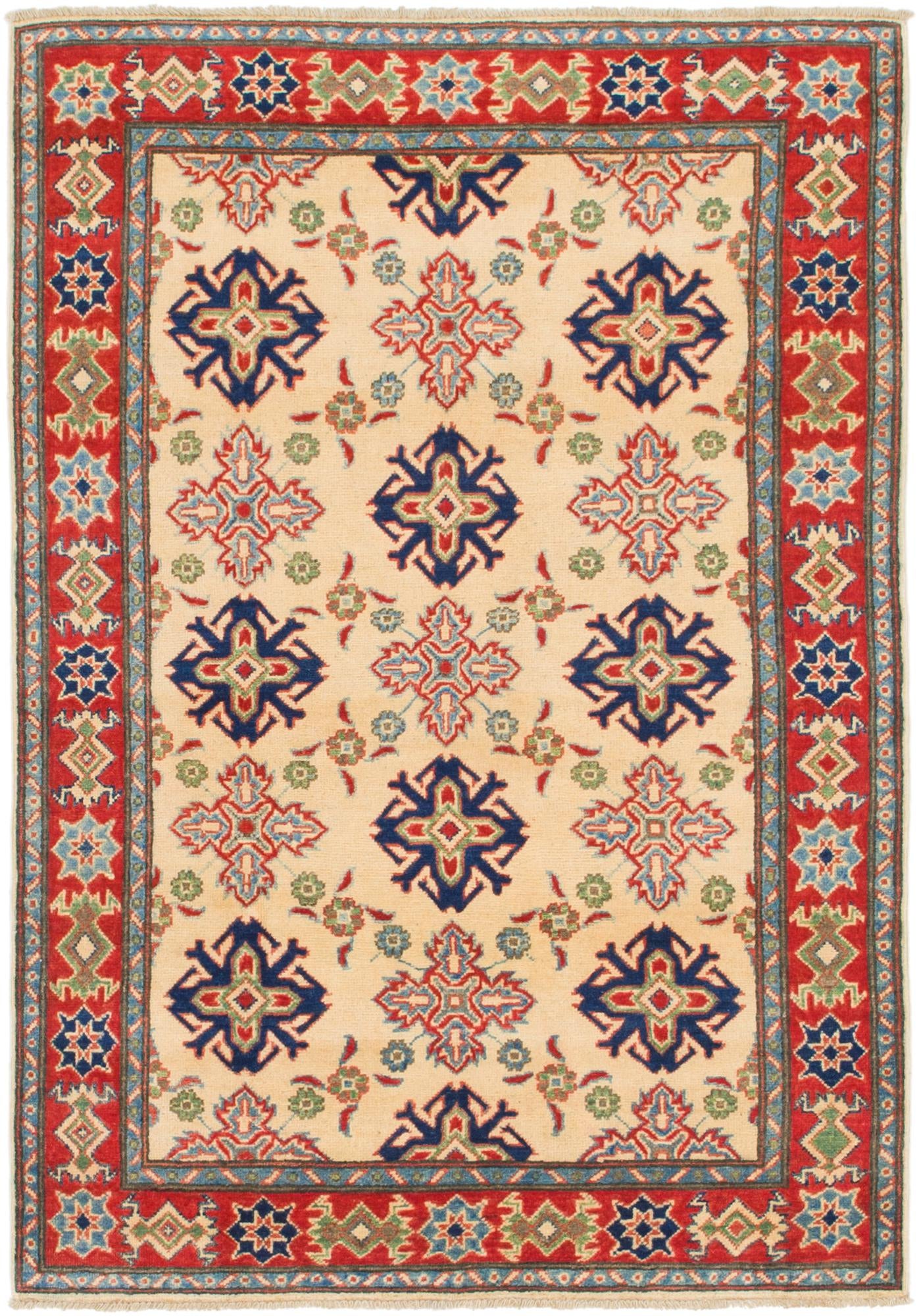 4' x 5' 10 Hand Knotted Kazak Rug