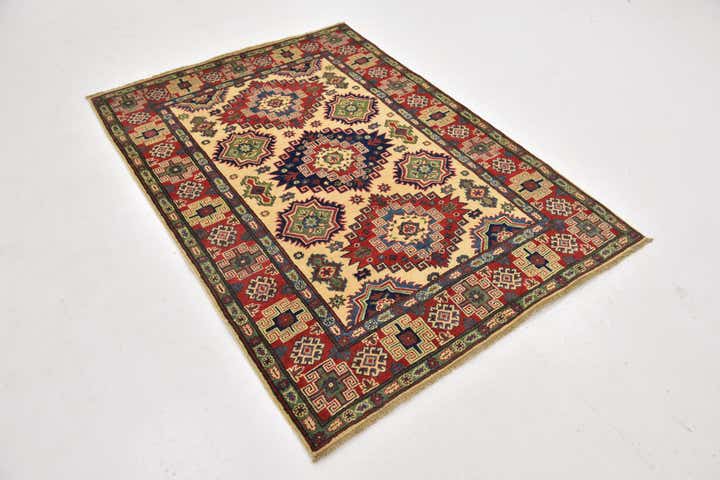 4' x 5' 9 Hand Knotted Kazak Rug