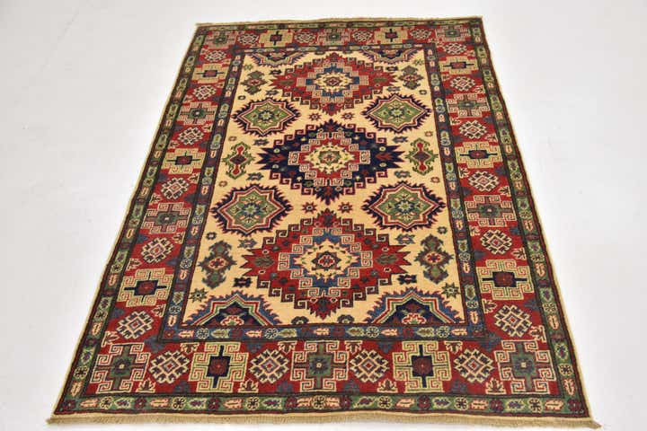4' x 5' 9 Hand Knotted Kazak Rug