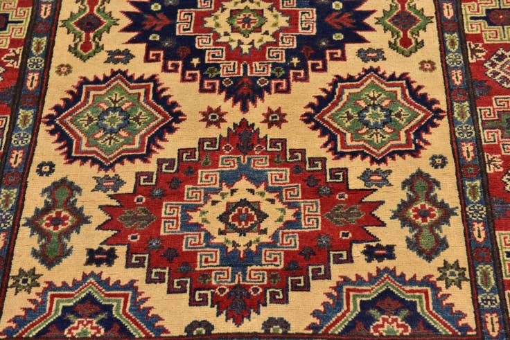Detail image of 4' x 5' 9 Hand Knotted Kazak Rug
