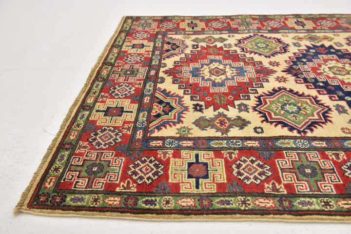 4' x 5' 9 Hand Knotted Kazak Rug
