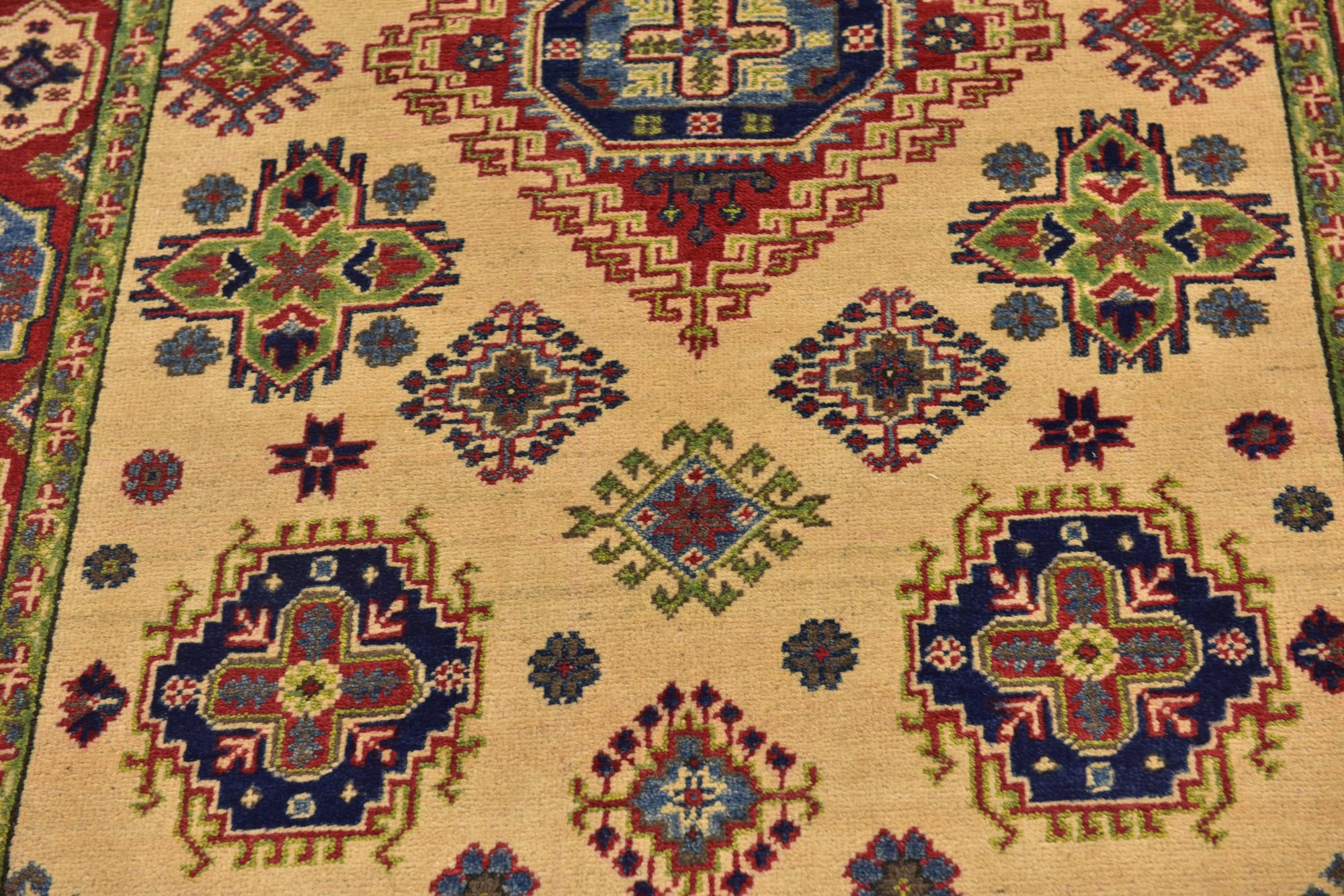 4' x 5' 10 Hand Knotted Kazak Rug