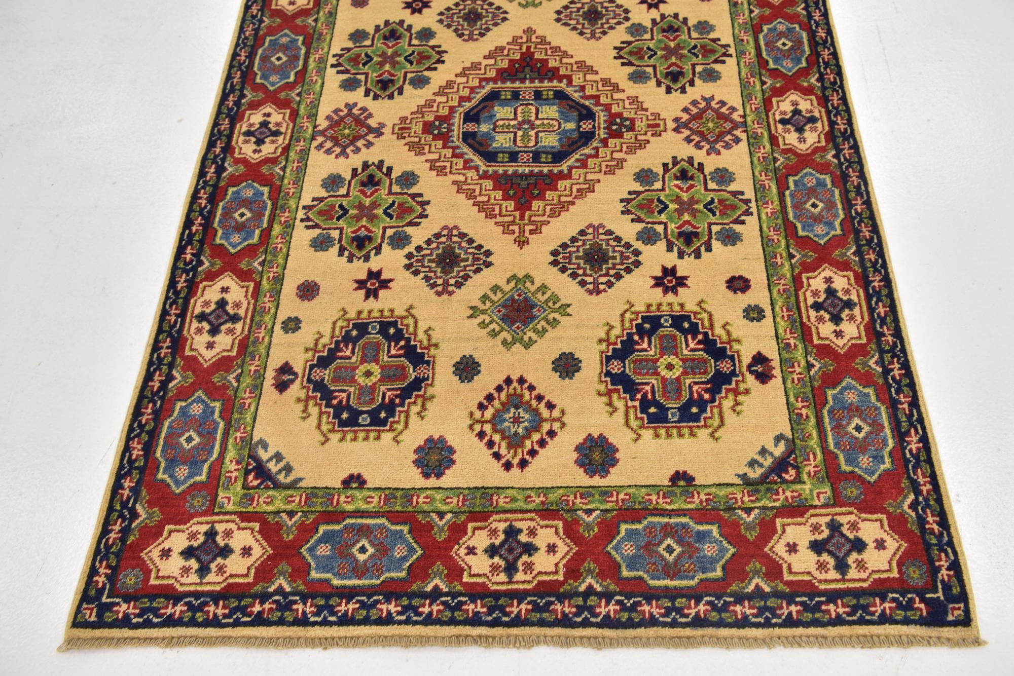 4' x 5' 10 Hand Knotted Kazak Rug