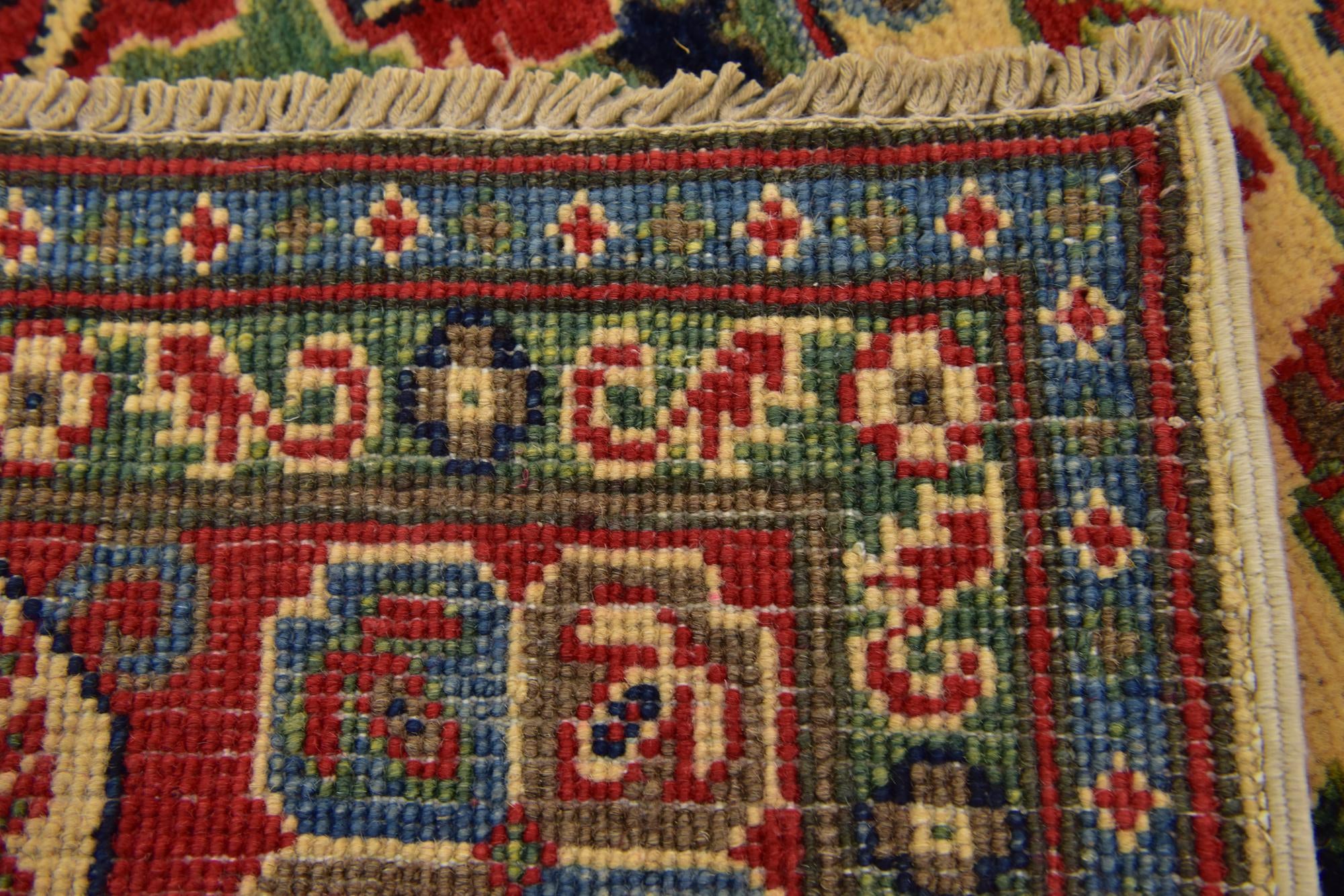 4' x 5' 8 Hand Knotted Kazak Rug