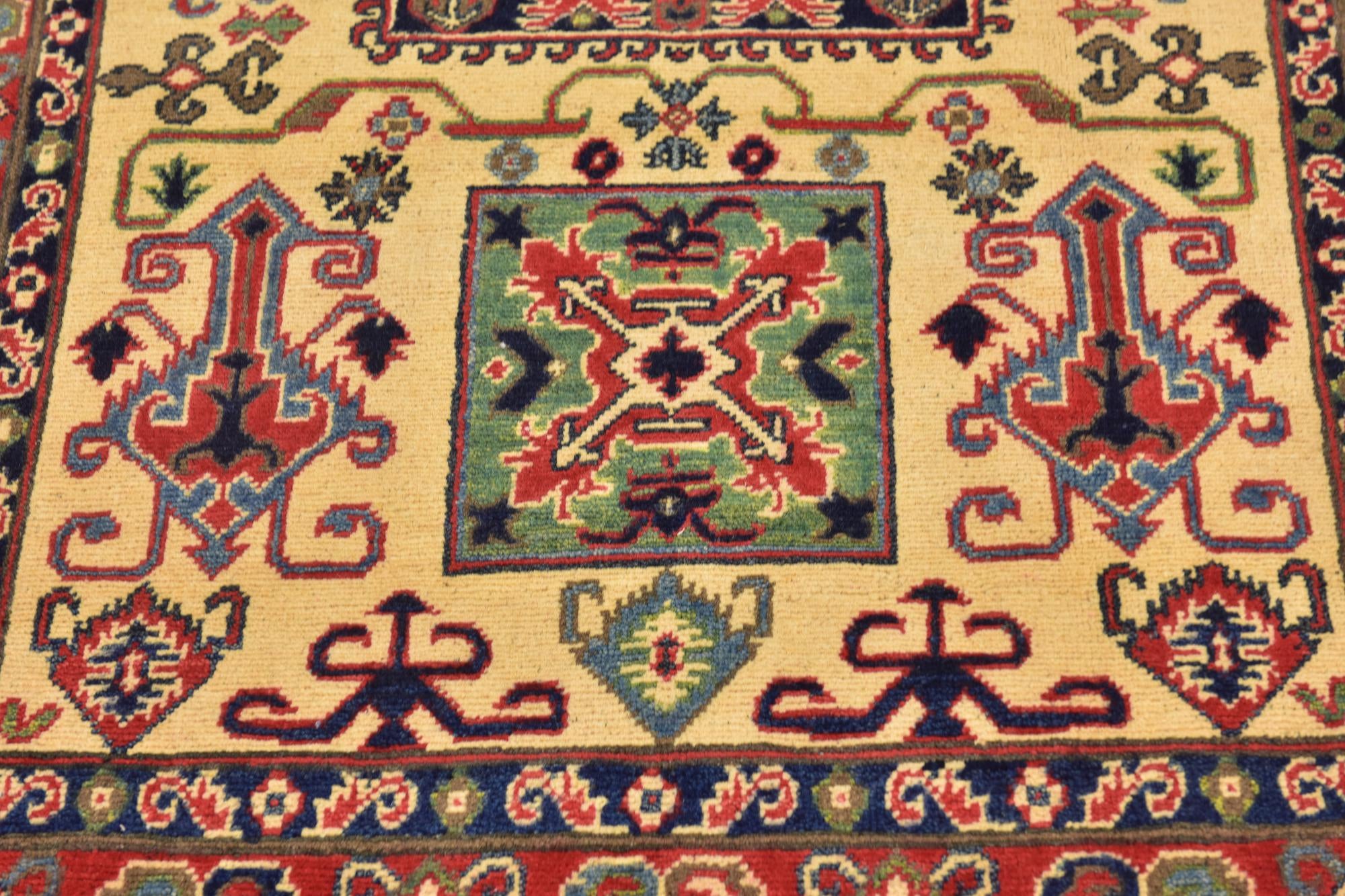 4' x 5' 8 Hand Knotted Kazak Rug