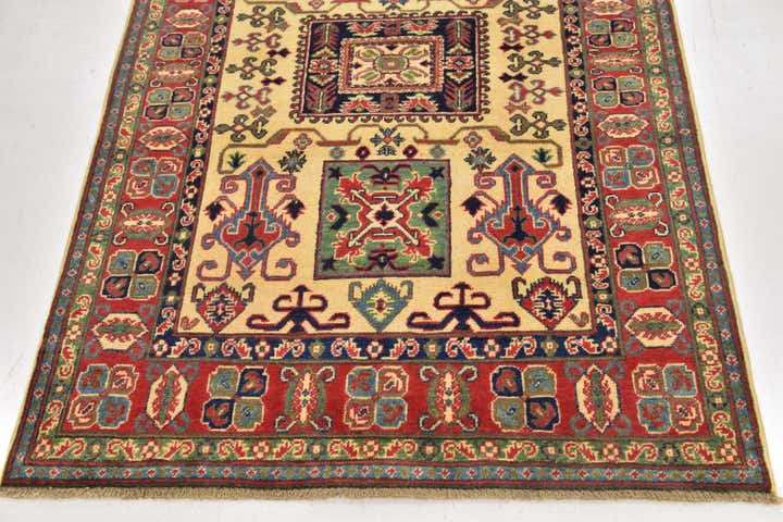 4' x 5' 8 Hand Knotted Kazak Rug
