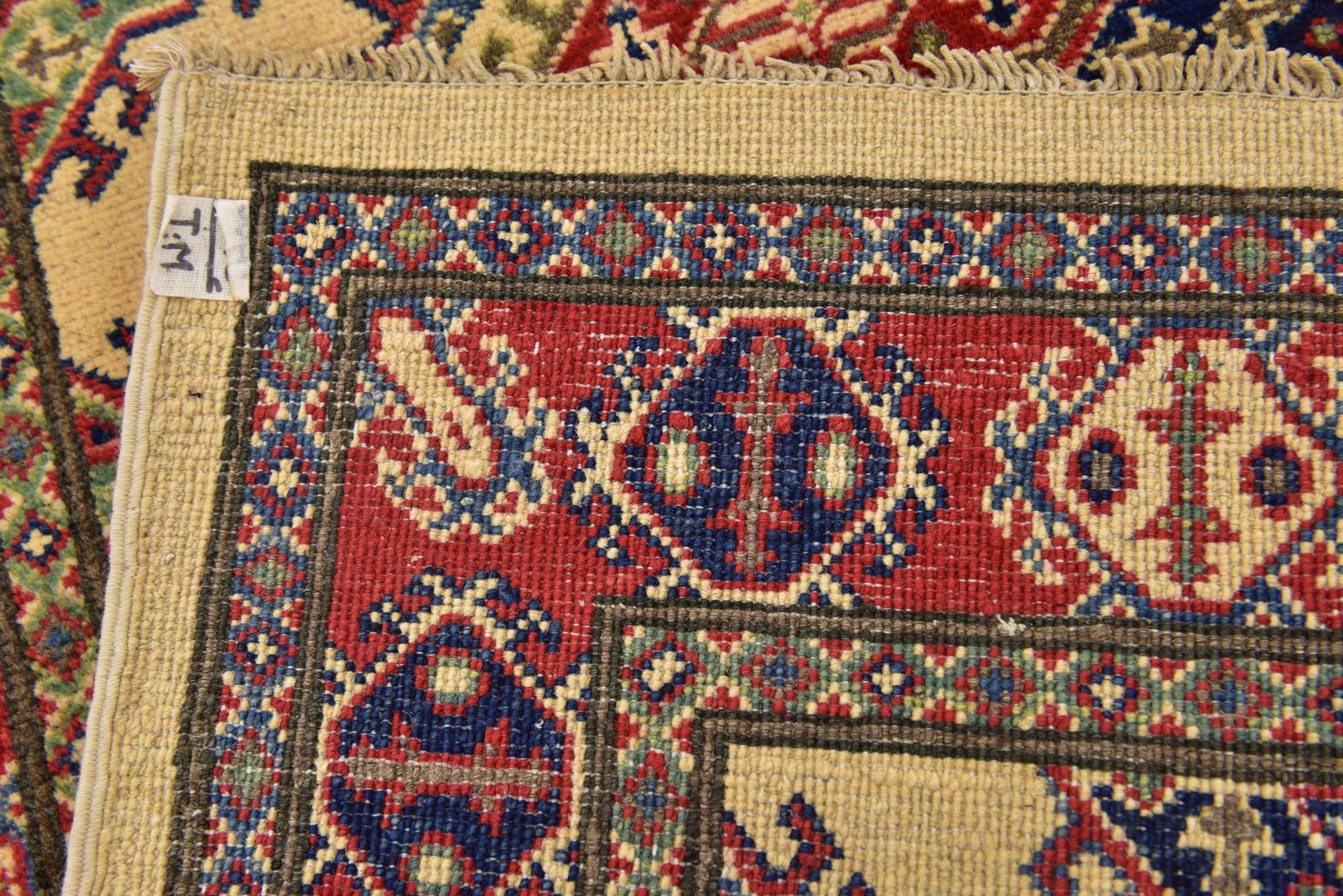 115cm x 185cm anudado a mano Kazak Alfombra