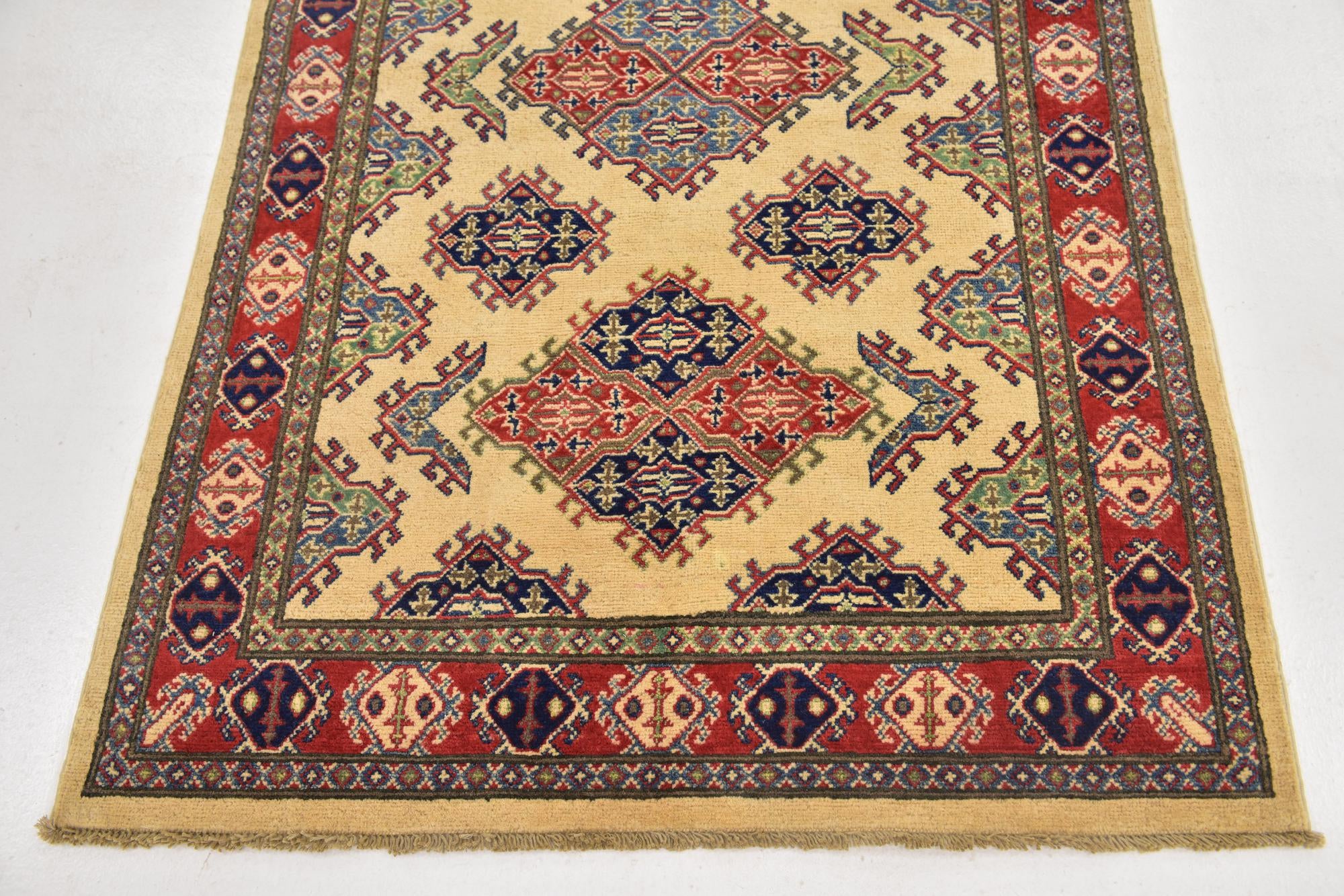 115cm x 185cm anudado a mano Kazak Alfombra