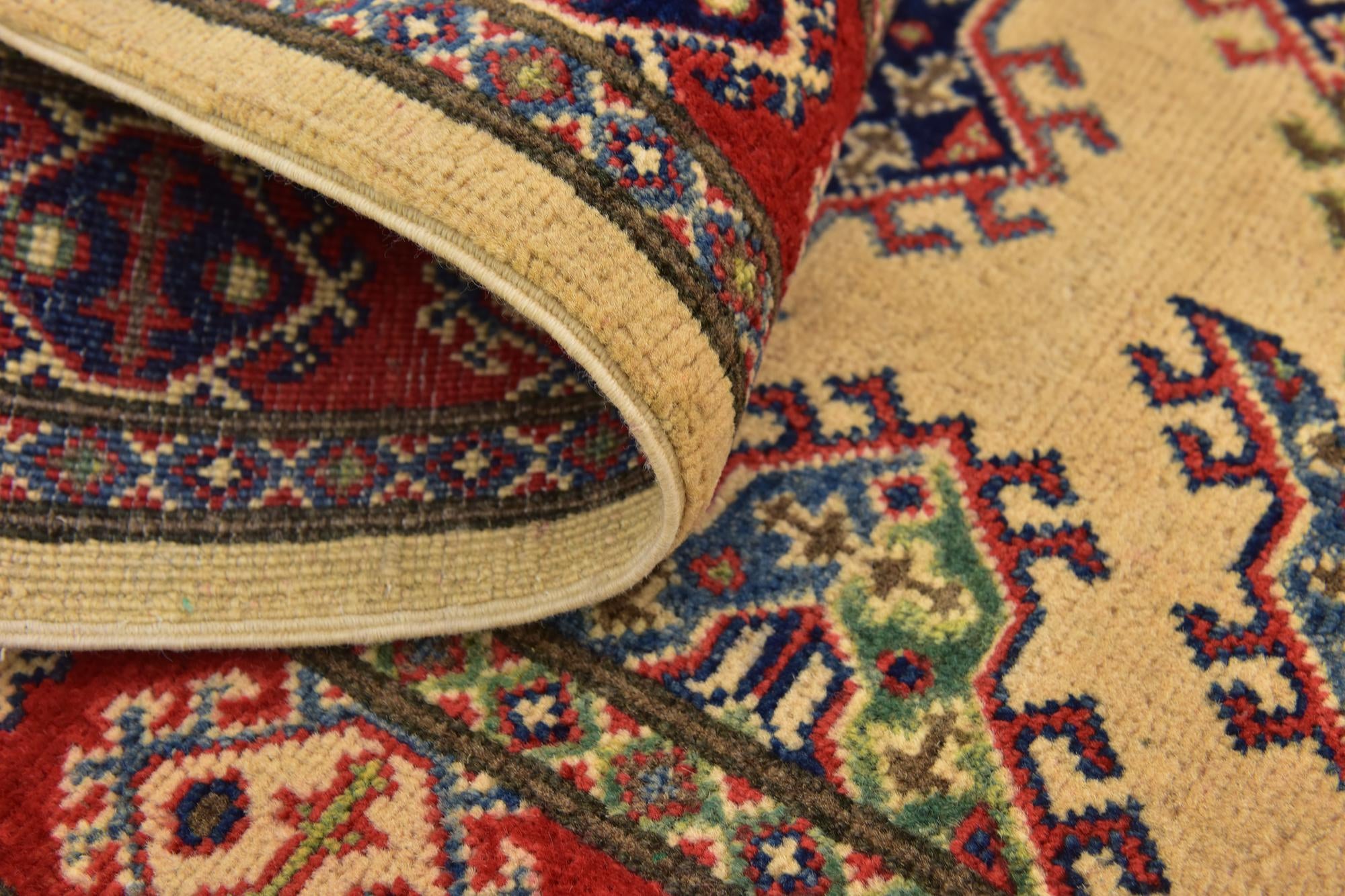 115cm x 185cm anudado a mano Kazak Alfombra