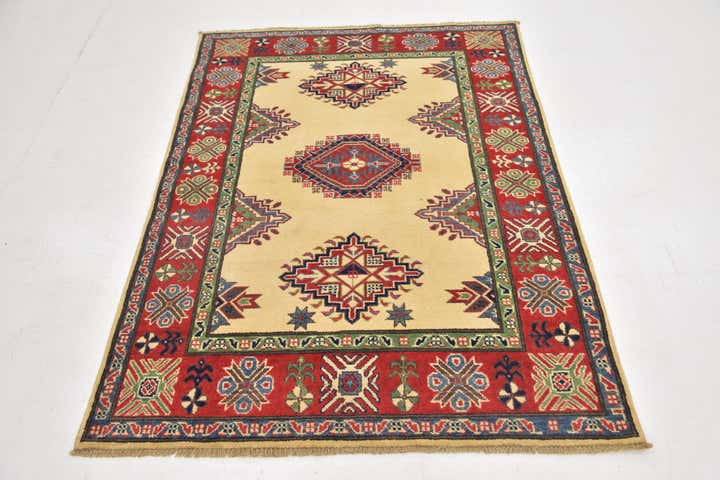 4' x 5' 9 Hand Knotted Kazak Rug