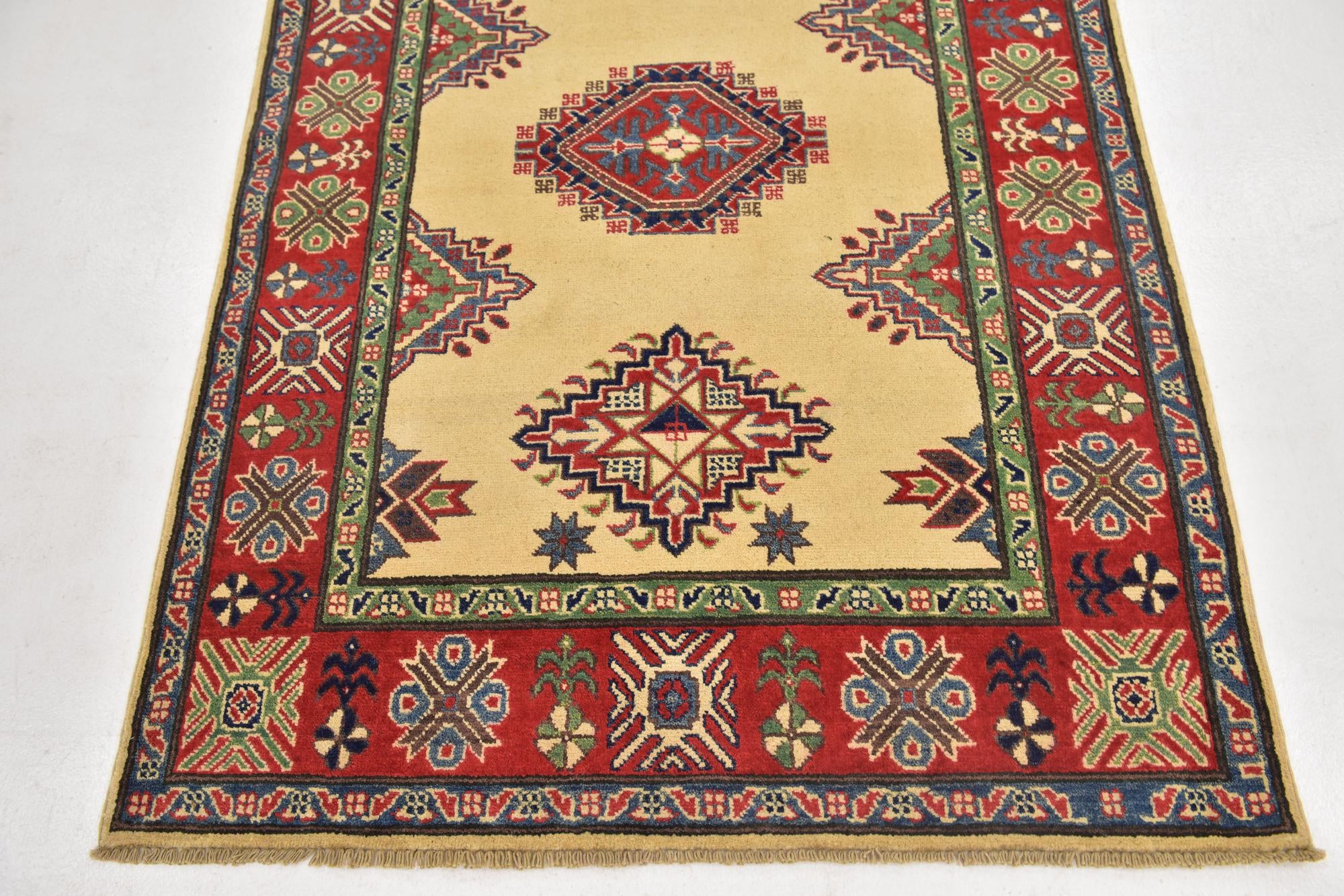 4' x 5' 9 Hand Knotted Kazak Rug