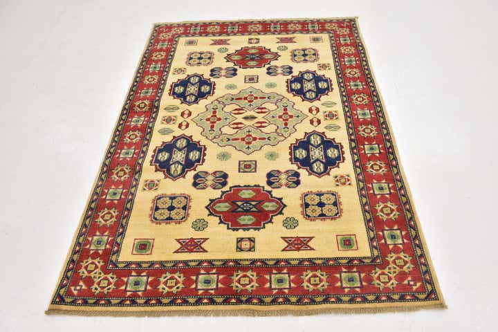 4' x 6' Hand Knotted Kazak Rug
