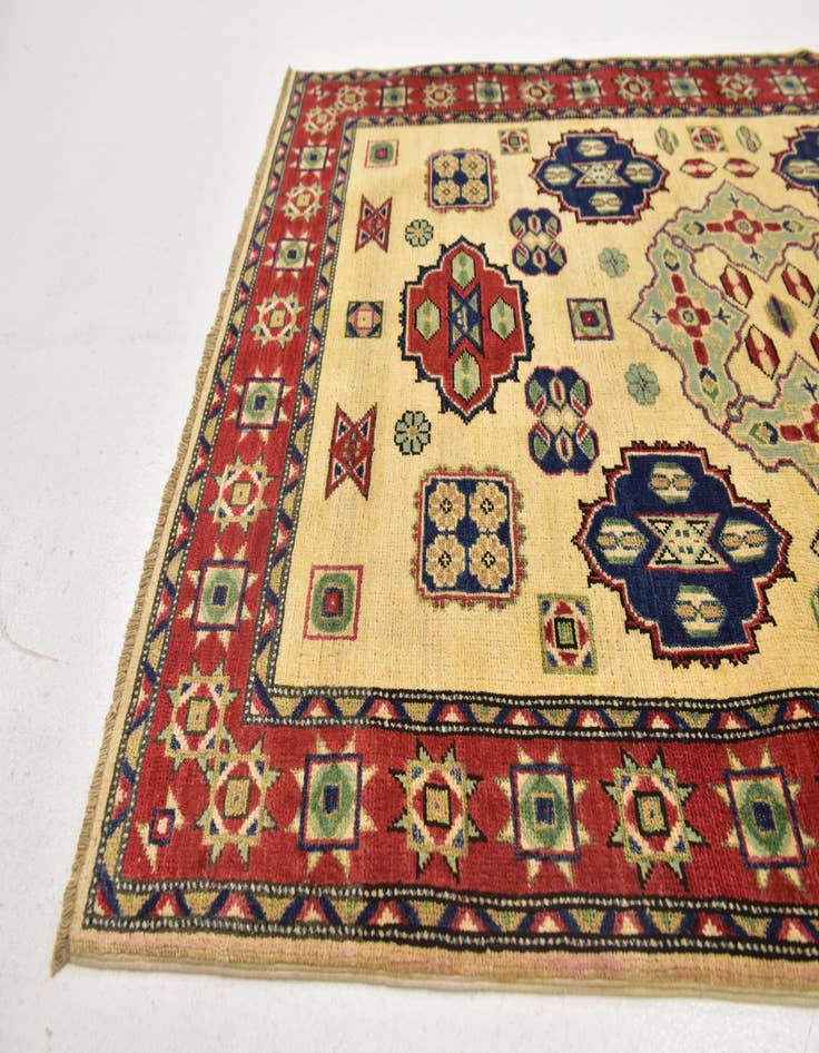 Detail image of 4' x 6'  Hand Knotted Kazak Rug