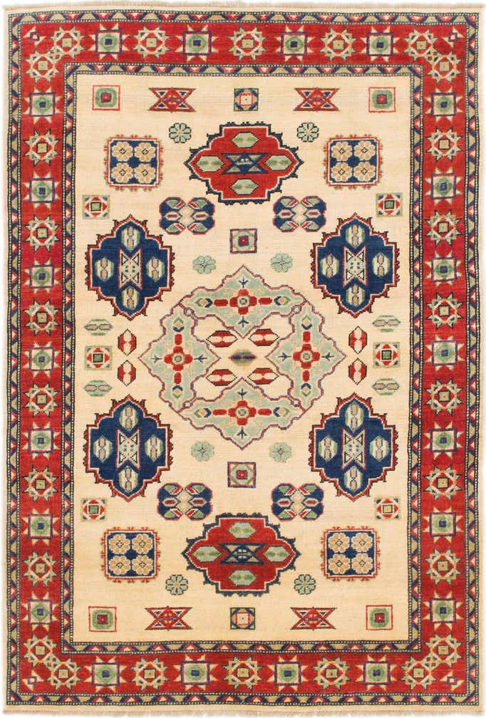 4' x 6' Hand Knotted Kazak Rug