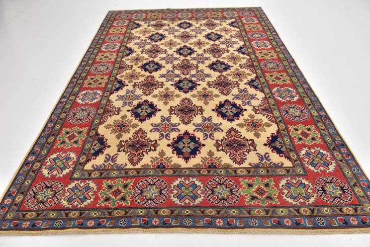 Detail image of 6' 6 x 10' 5 Hand Knotted Kazak Rug