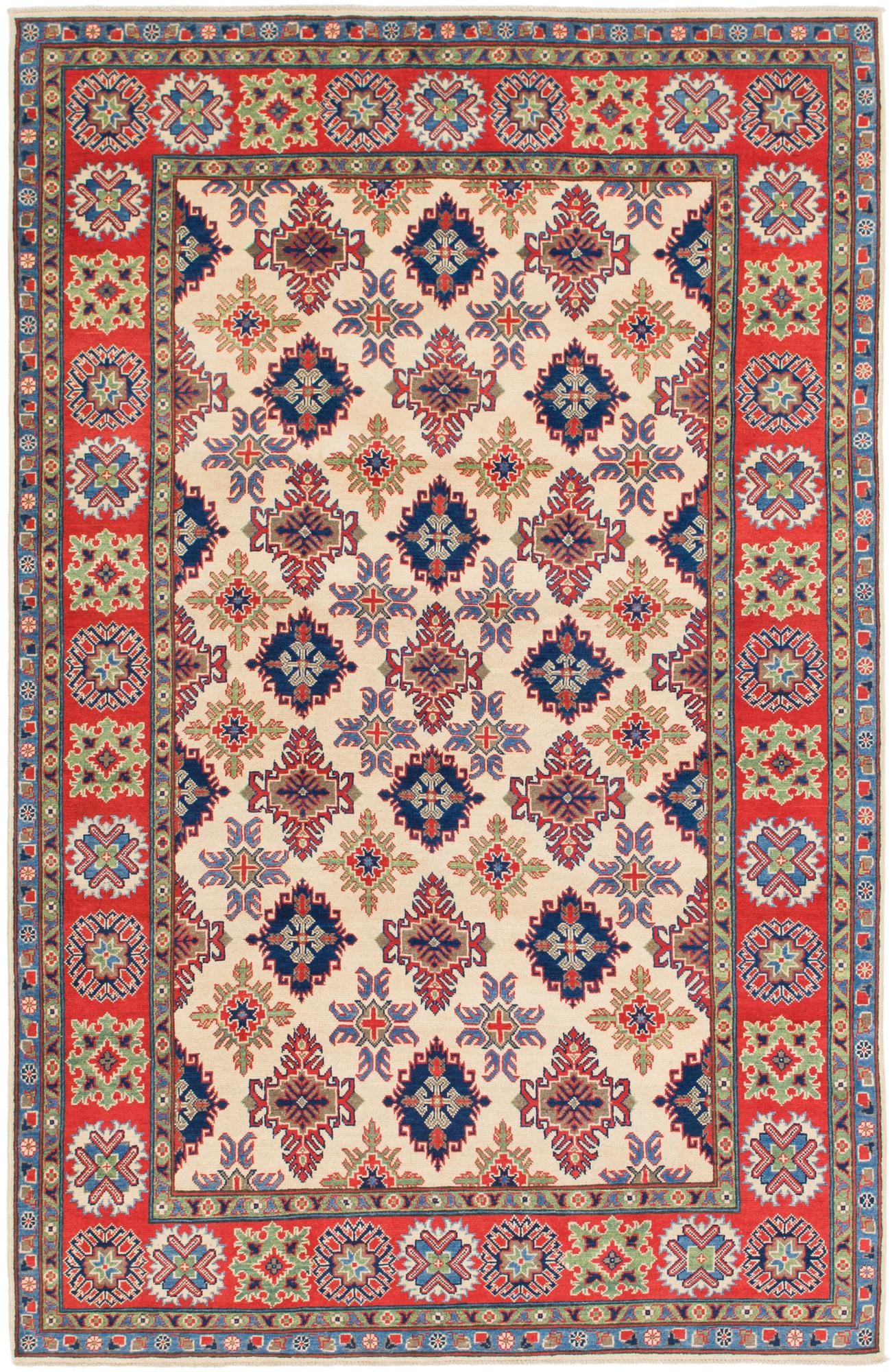 6' 6 x 10' 5 Hand Knotted Kazak Rug