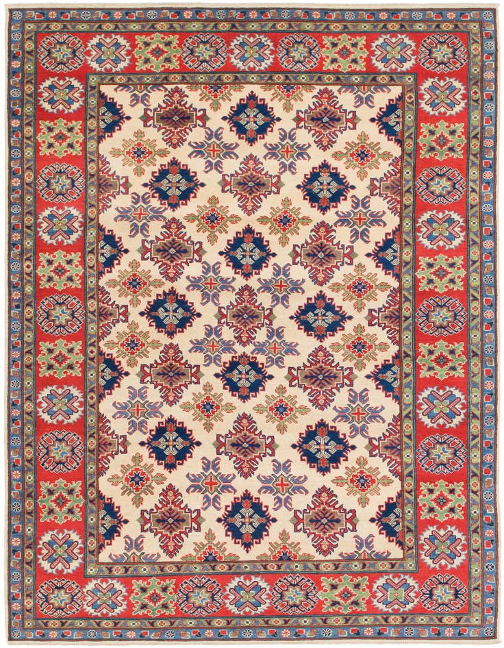 Detail image of 6' 6 x 10' 5 Hand Knotted Kazak Rug