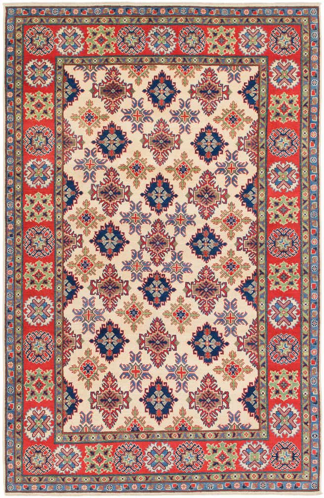 6' 6 x 10' 5 Hand Knotted Kazak Rug