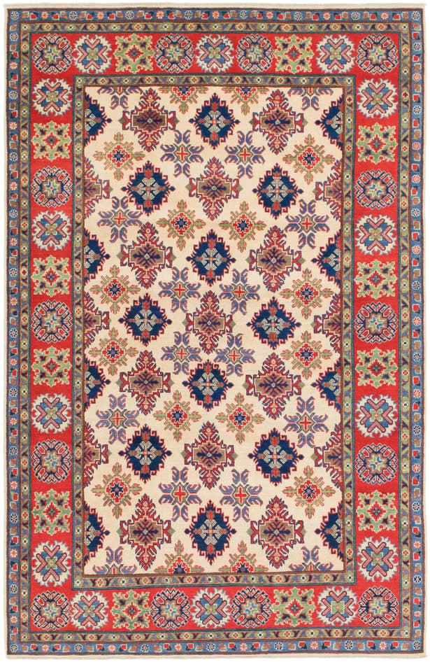 Detail image of 6' 6 x 10' 5 Hand Knotted Kazak Rug