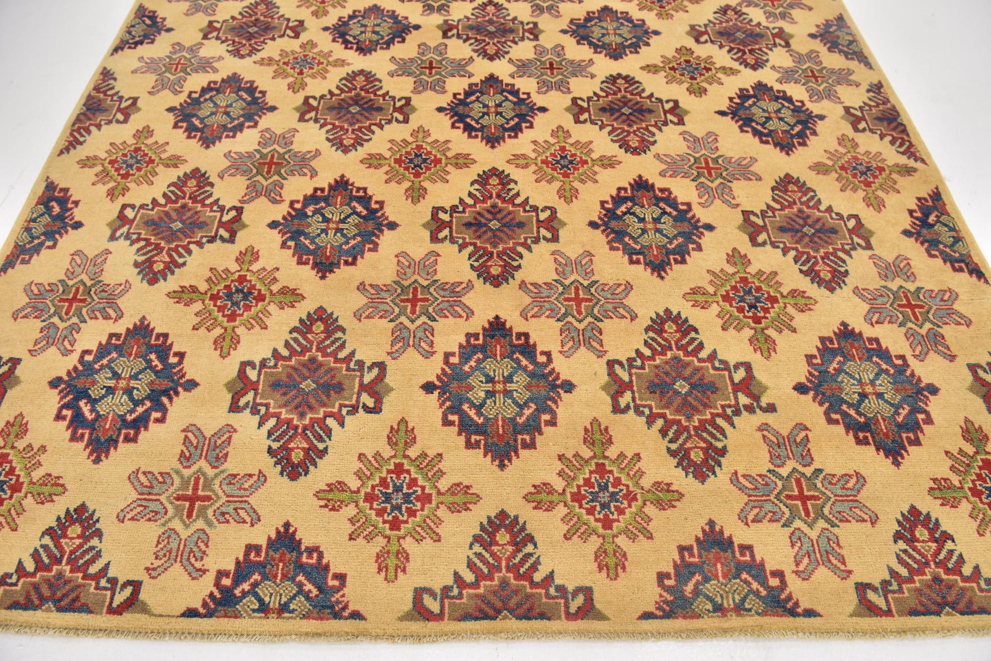 6' x 8' 8 Hand Knotted Kazak Rug