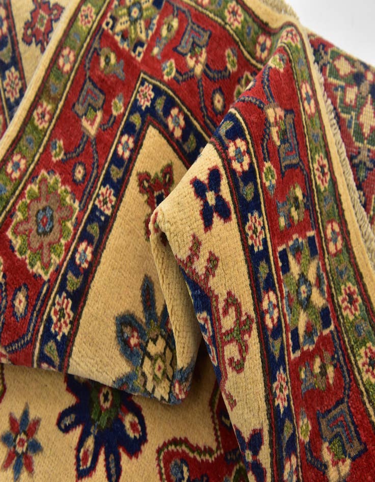 Detail image of 4' x 5' 9  Hand Knotted Kazak Rug