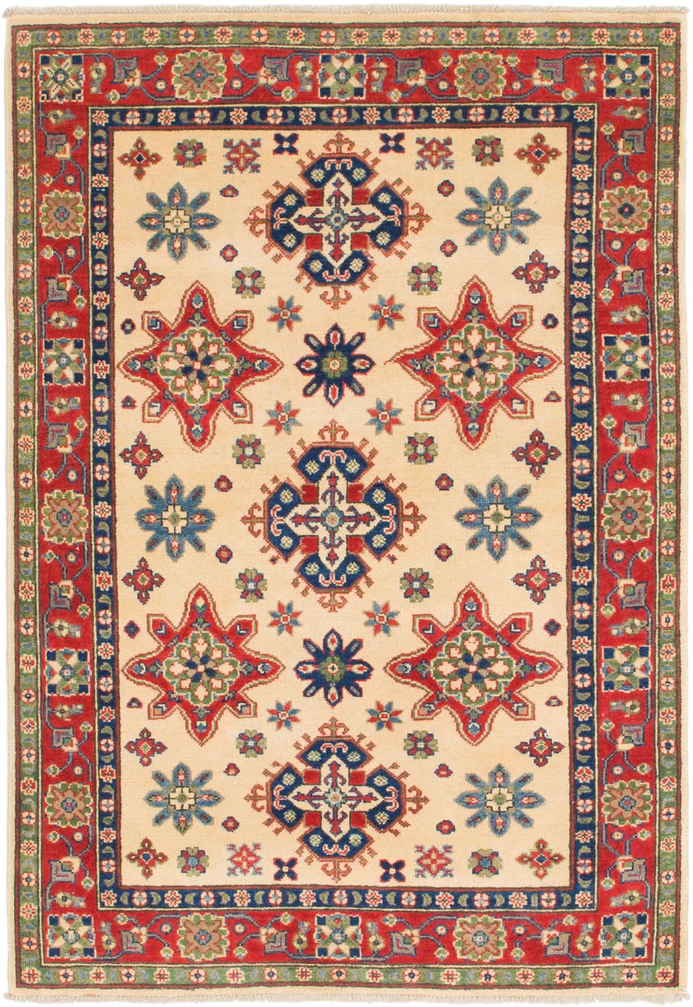 4' x 5' 9 Hand Knotted Kazak Rug