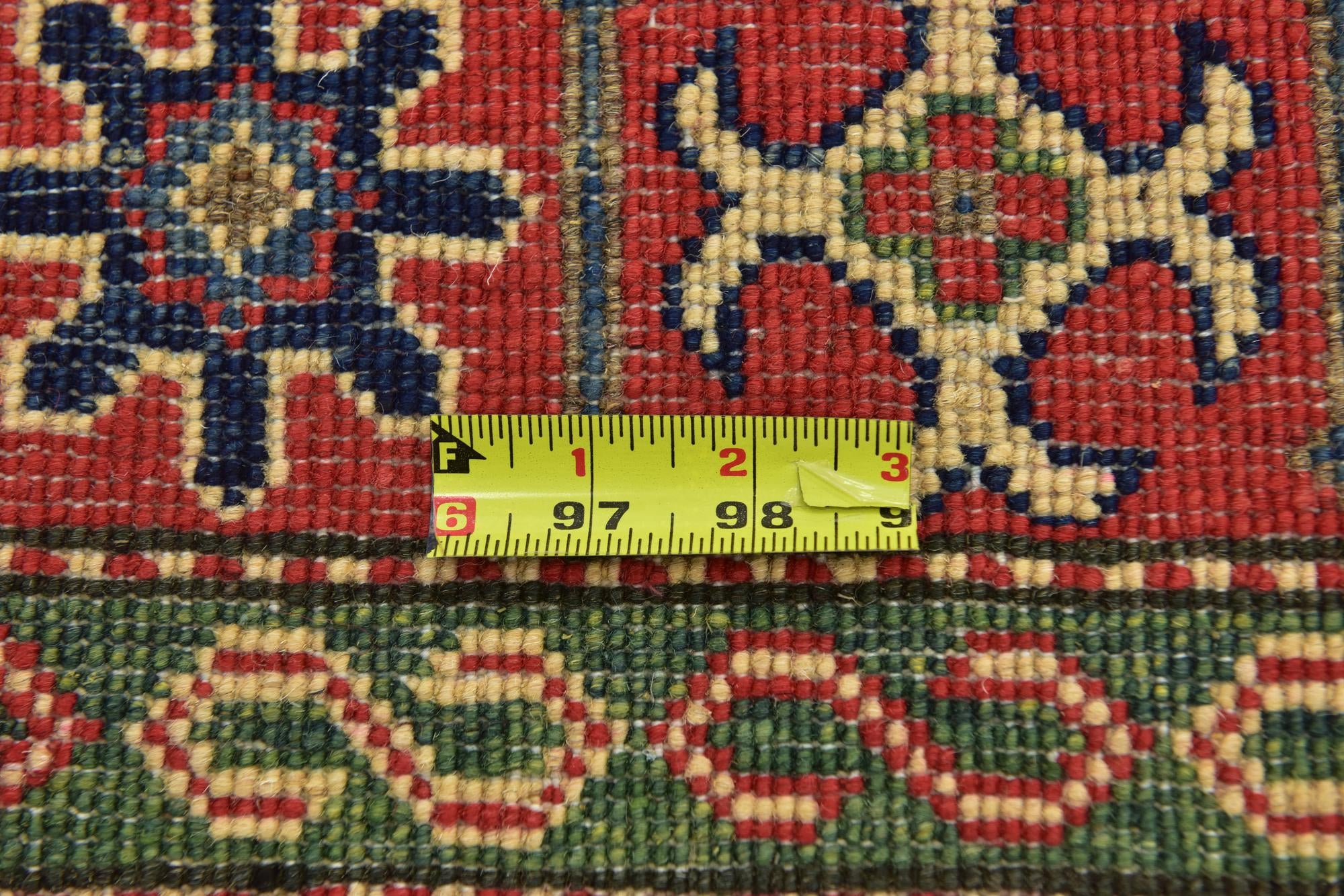 4' x 6' 4 Hand Knotted Kazak Rug
