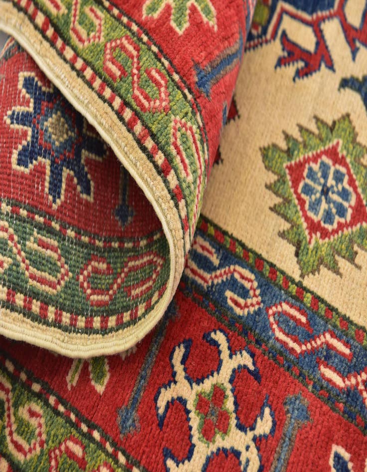 Detail image of 4' x 6' 4  Hand Knotted Kazak Rug